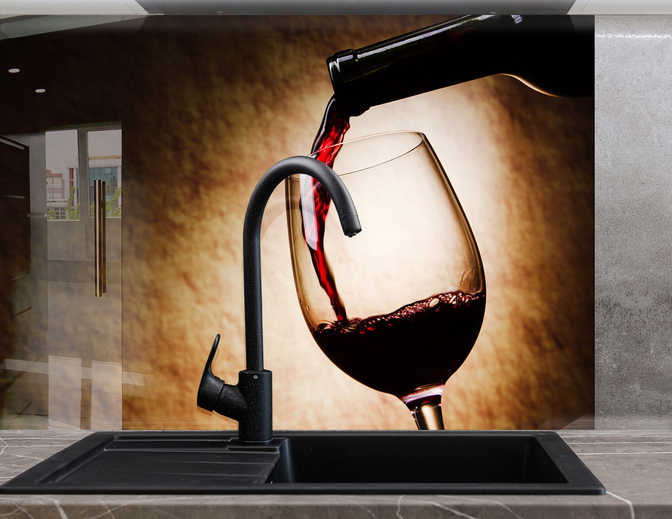 Rustic Vineyard Grapes Backsplash | Backsplash Artworks ...