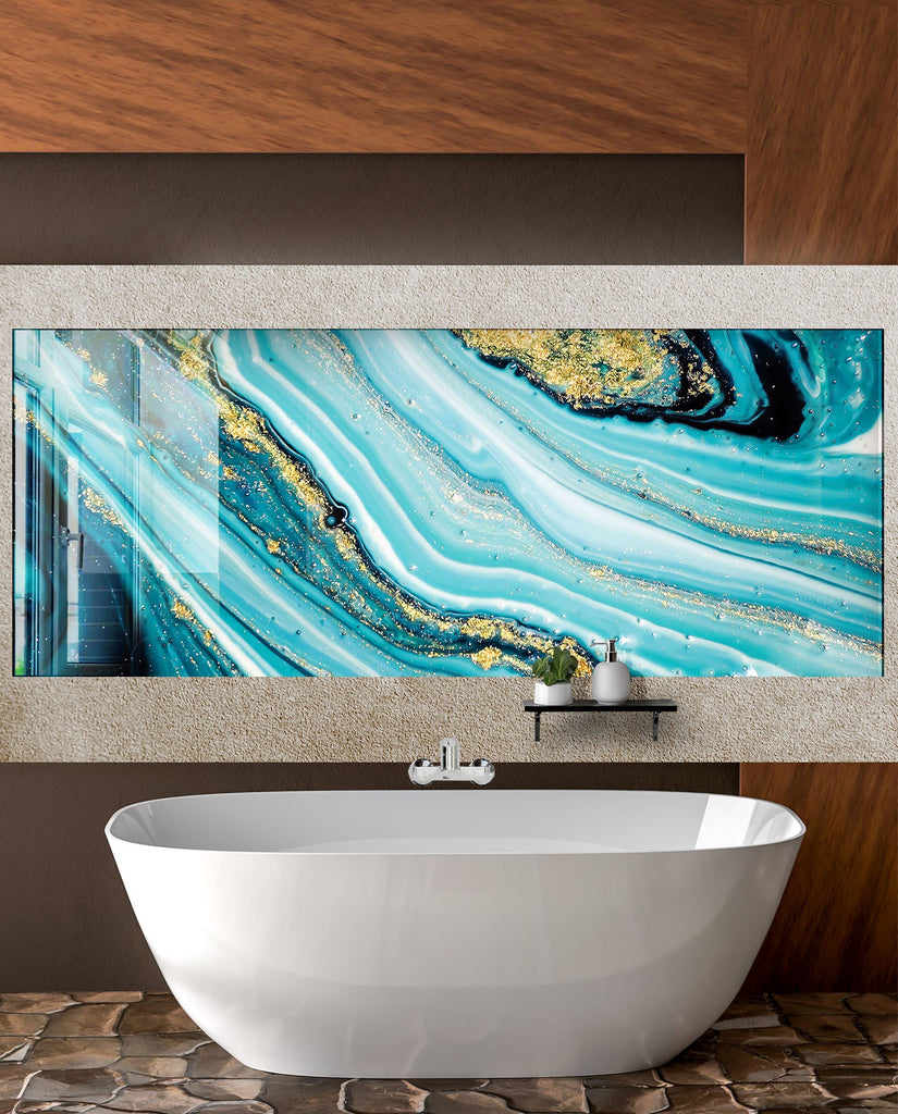 Abstract Tempered Glass Backsplash-BacksplashArtworks