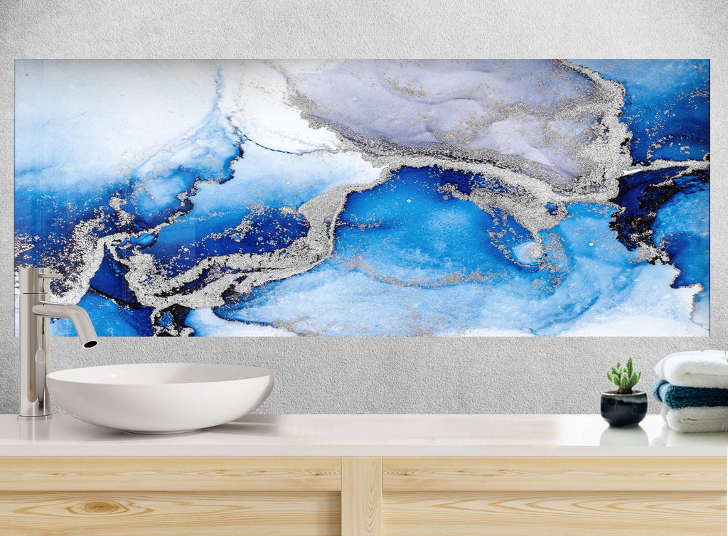 Abstract Tempered Glass Backsplash-BacksplashArtworks
