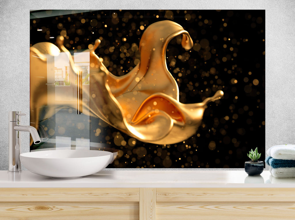 Abstract Tempered Glass Backsplash-BacksplashArtworks