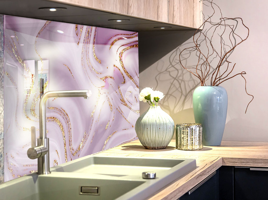 Abstract Tempered Glass Backsplash-BacksplashArtworks
