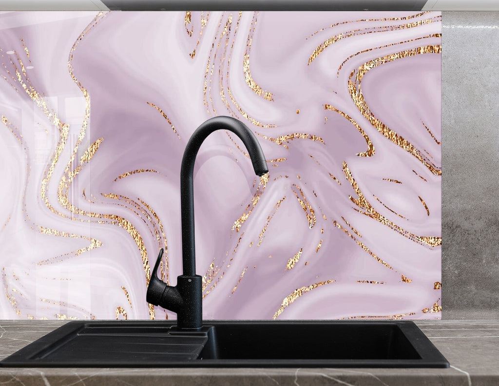 Abstract Tempered Glass Backsplash-BacksplashArtworks