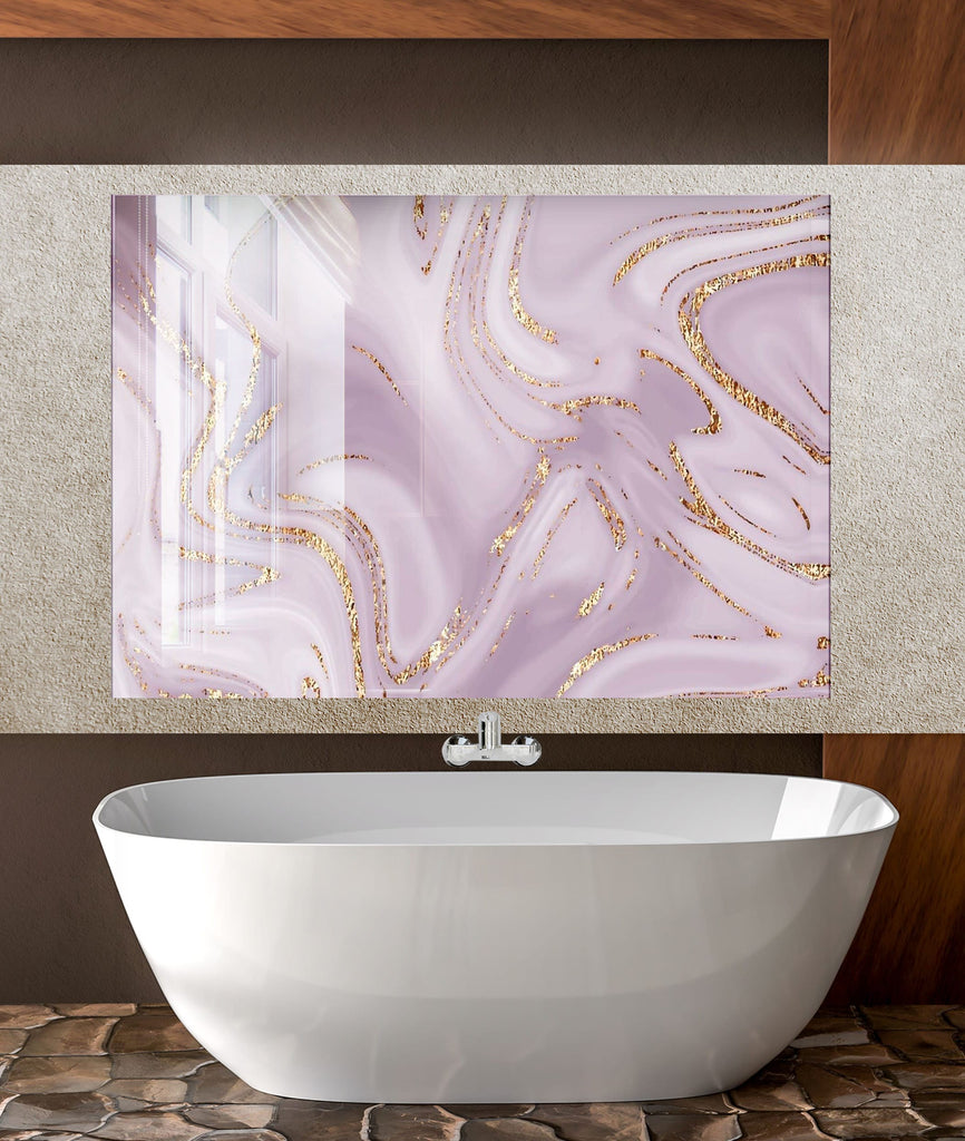 Abstract Tempered Glass Backsplash-BacksplashArtworks