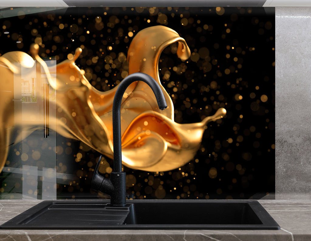Abstract Tempered Glass Backsplash-BacksplashArtworks