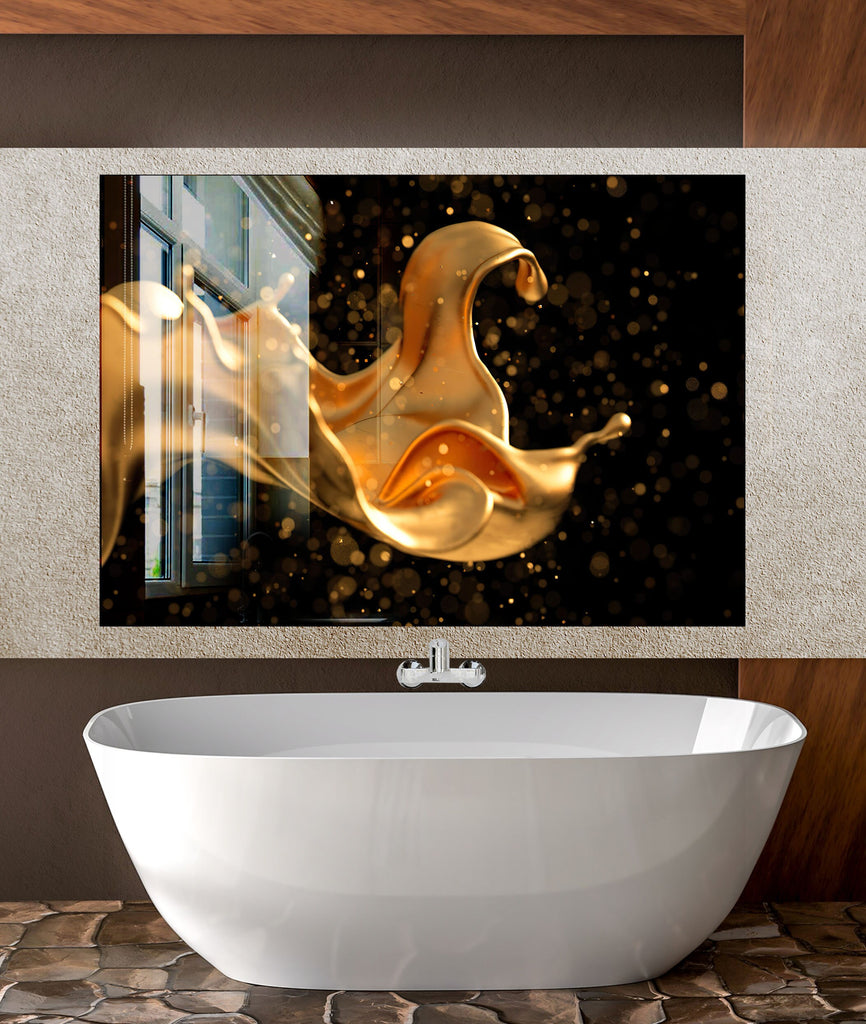 Abstract Tempered Glass Backsplash-BacksplashArtworks