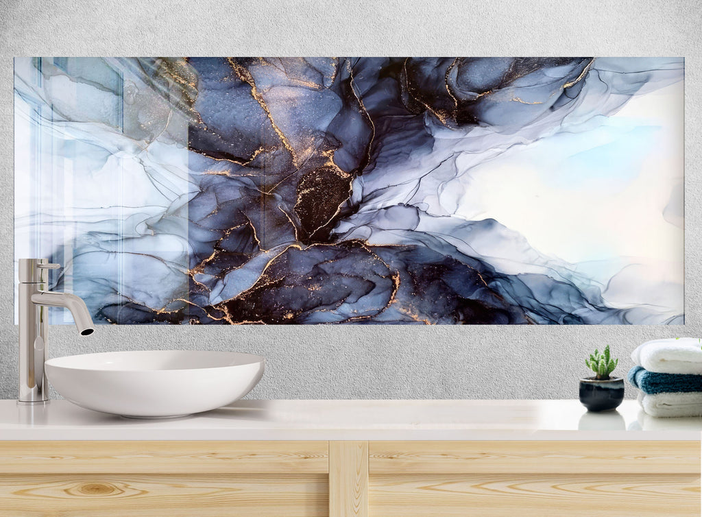 Abstract Tempered Glass Backsplash-BacksplashArtworks