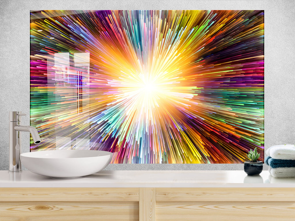 Abstract Tempered Glass Backsplash-BacksplashArtworks