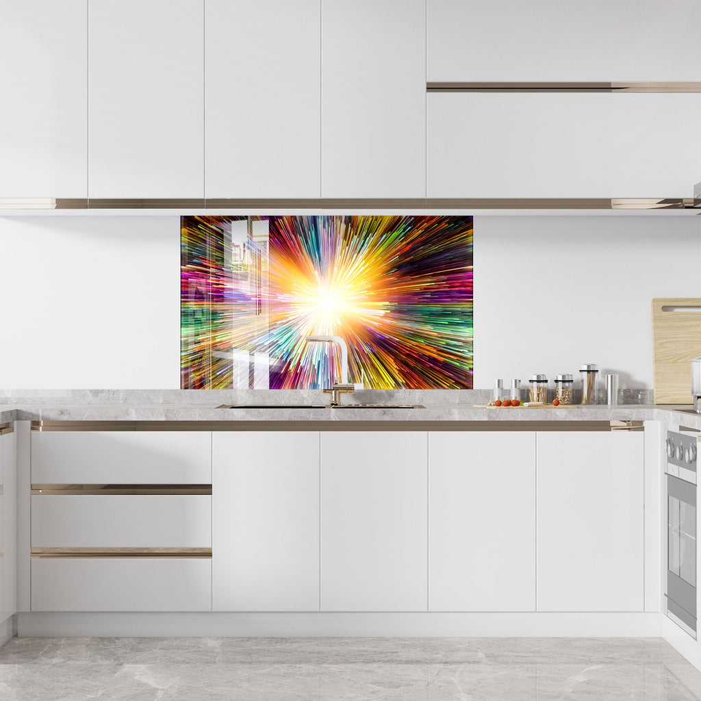 Abstract Tempered Glass Backsplash-BacksplashArtworks