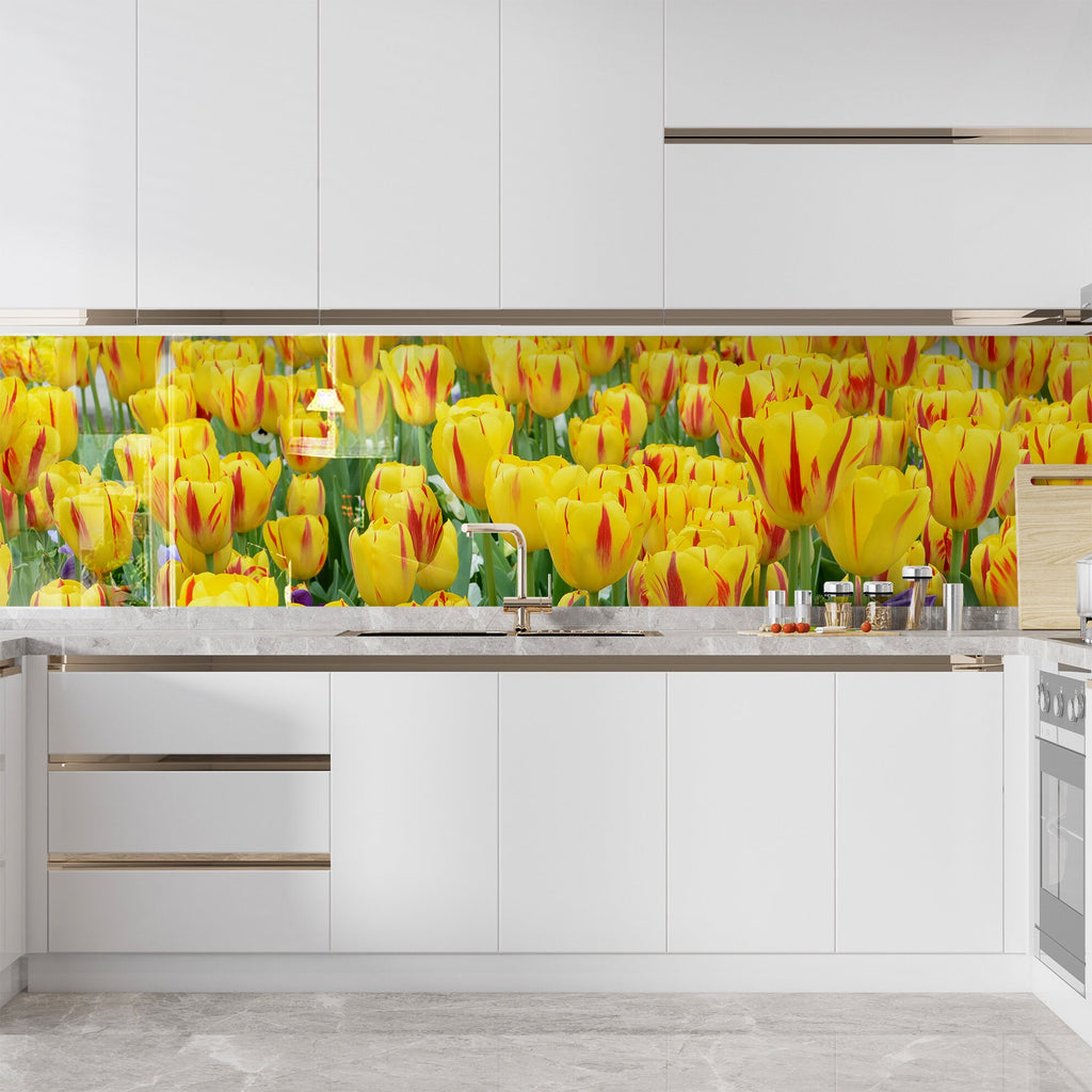 Roses Tempered Glass Backsplash-BacksplashArtworks