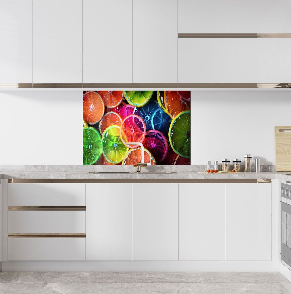 Colorful Citrus Slice Glass Kitchen Backsplash – Vibrant Fruit Design-BacksplashArtworks