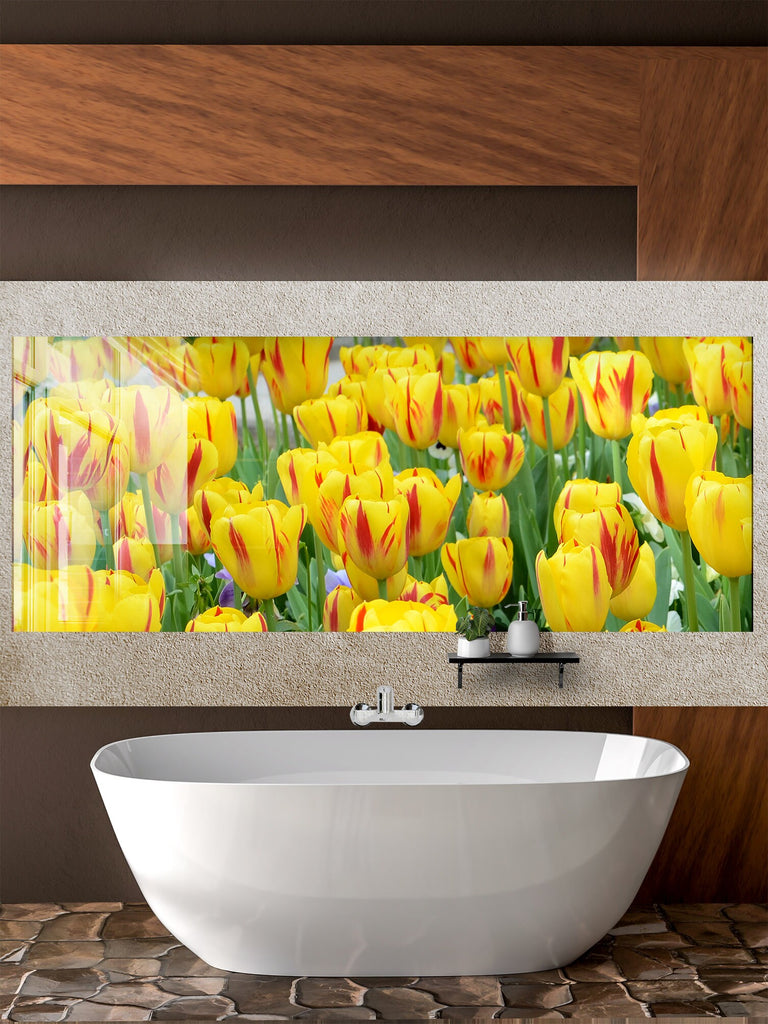 Roses Tempered Glass Backsplash-BacksplashArtworks