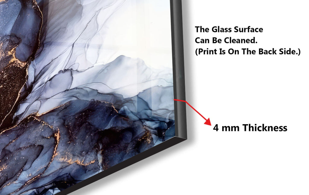 Abstract Tempered Glass Backsplash-BacksplashArtworks