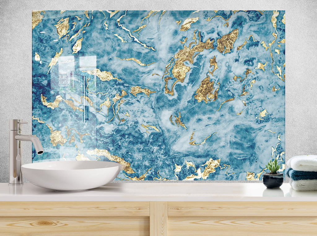 Abstract Tempered Glass Backsplash-BacksplashArtworks