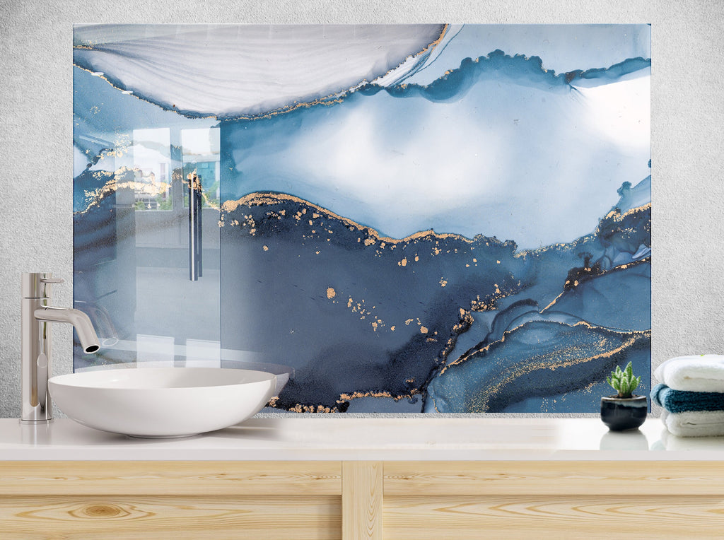 Abstract Tempered Glass Backsplash-BacksplashArtworks