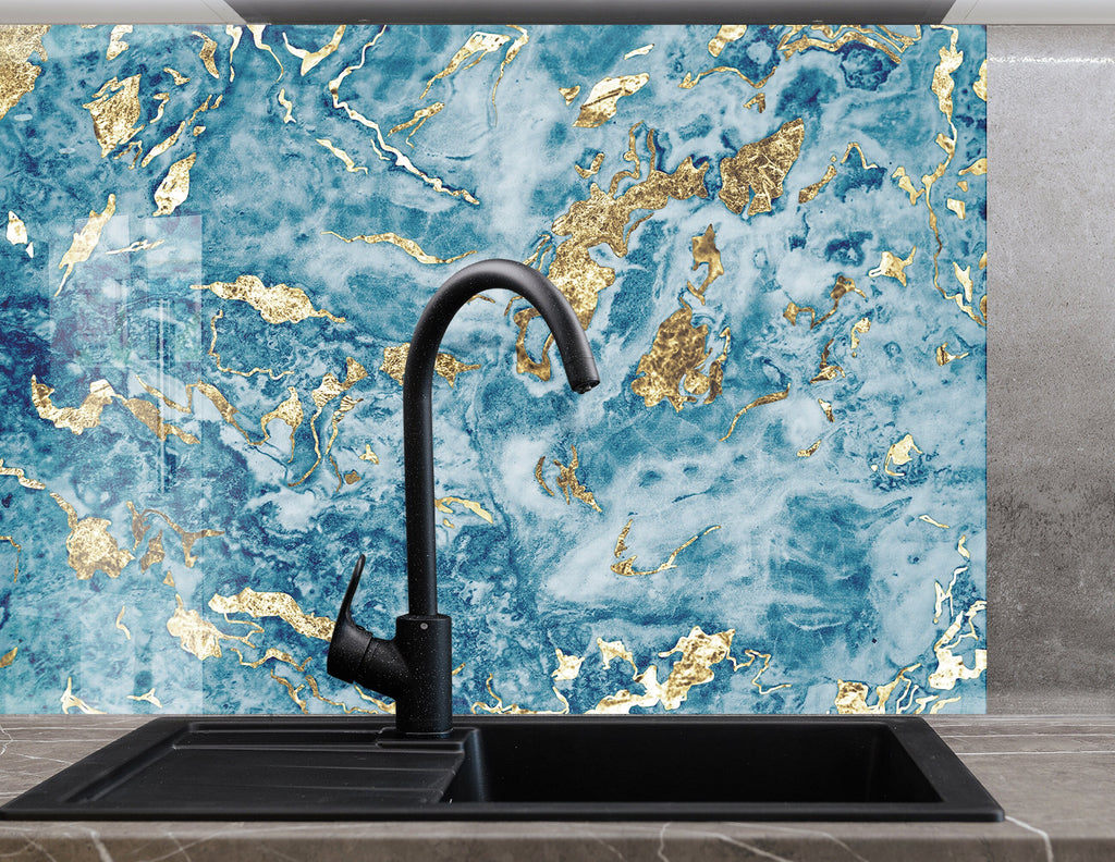 Abstract Tempered Glass Backsplash-BacksplashArtworks