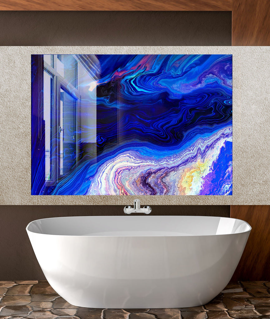 Abstract Tempered Glass Backsplash-BacksplashArtworks