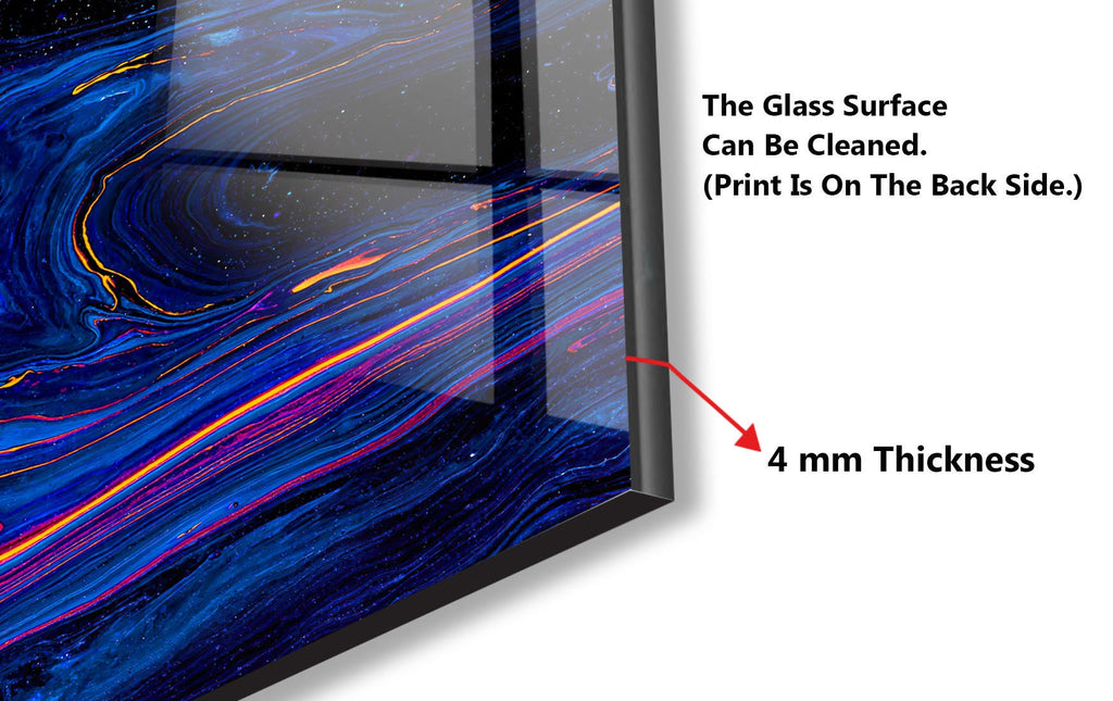 Abstract Tempered Glass Backsplash-BacksplashArtworks