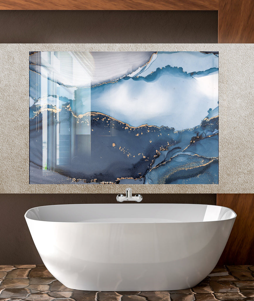 Abstract Tempered Glass Backsplash-BacksplashArtworks