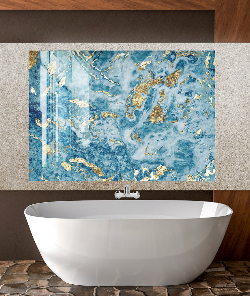 Abstract Tempered Glass Backsplash-BacksplashArtworks