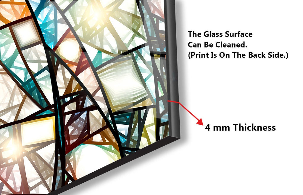 Colored Spiral Stained - Glass Kitchen Backsplash-BacksplashArtworks