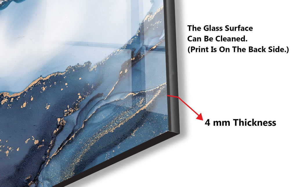Abstract Tempered Glass Backsplash-BacksplashArtworks