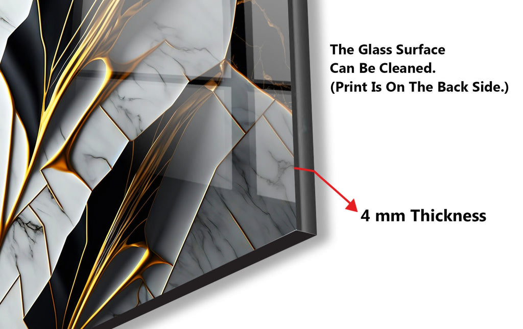 Abstract Tempered Glass Backsplash-BacksplashArtworks