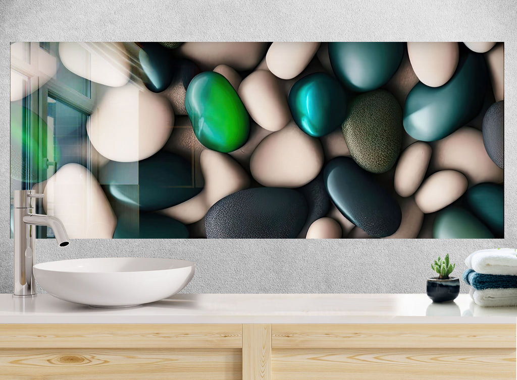 Zen Stone Glass Kitchen Backsplash | Backsplash Artworks ...