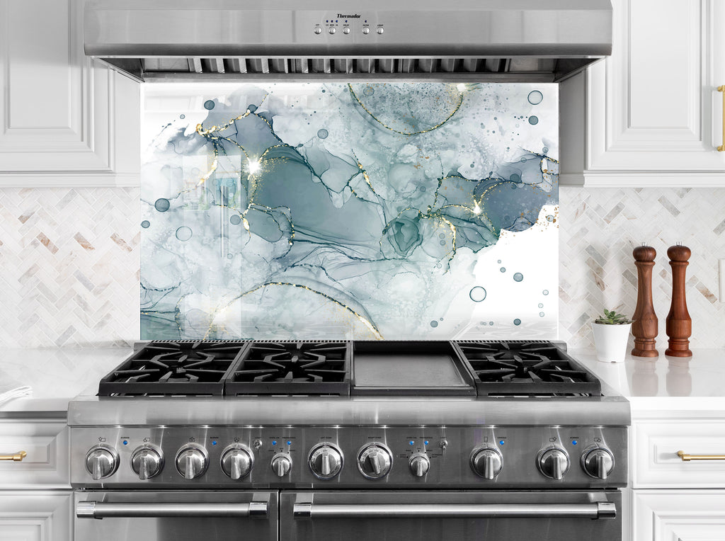 Abstract Tempered Glass Backsplash-BacksplashArtworks