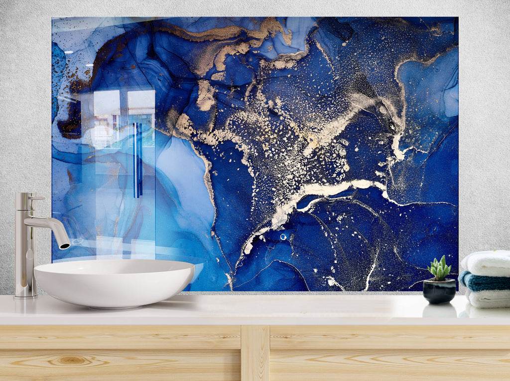 Abstract Tempered Glass Backsplash-BacksplashArtworks