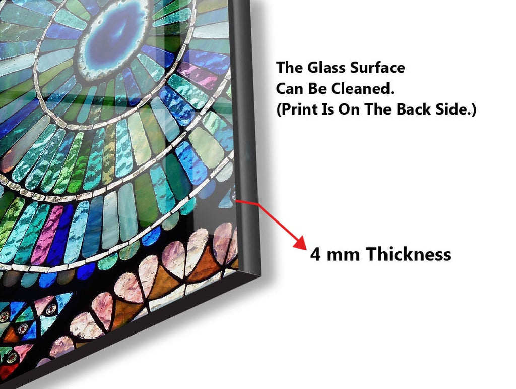 Vibrant Mosaic Glass Kitchen Backsplash – Bold Circular Design-BacksplashArtworks