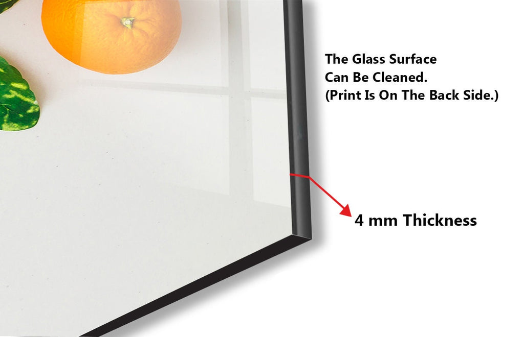 Citrus Tree Glass Kitchen Backsplash – Fresh Fruit & Leaf Design-BacksplashArtworks