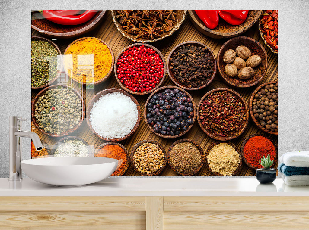 Spice Bazaar - Glass Kitchen Backsplash-BacksplashArtworks
