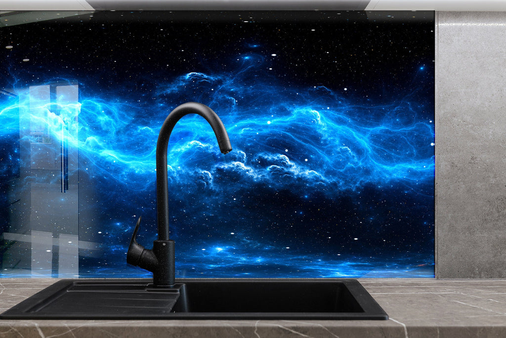 Abstract Tempered Glass Backsplash-BacksplashArtworks