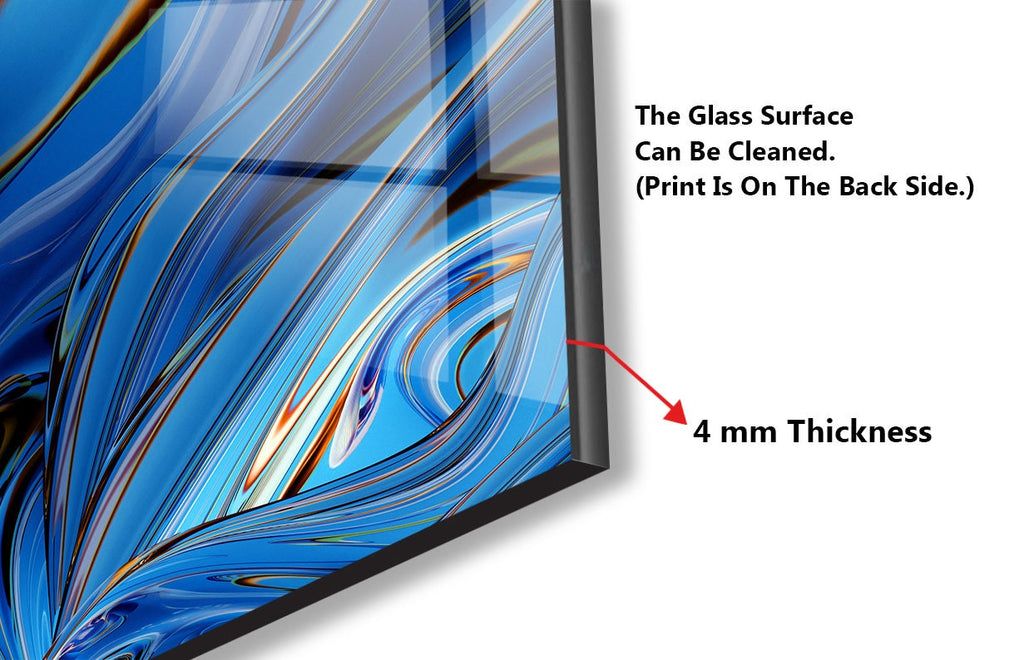 Abstract Tempered Glass Backsplash-BacksplashArtworks