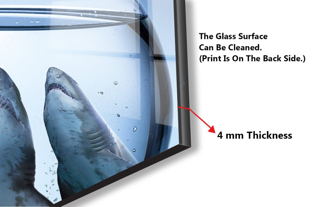 Vibrant Ocean Glass Kitchen Backsplash – Goldfish & Fishbowl Design-BacksplashArtworks