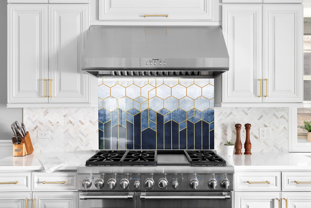 Abstract Tempered Glass Backsplash-BacksplashArtworks