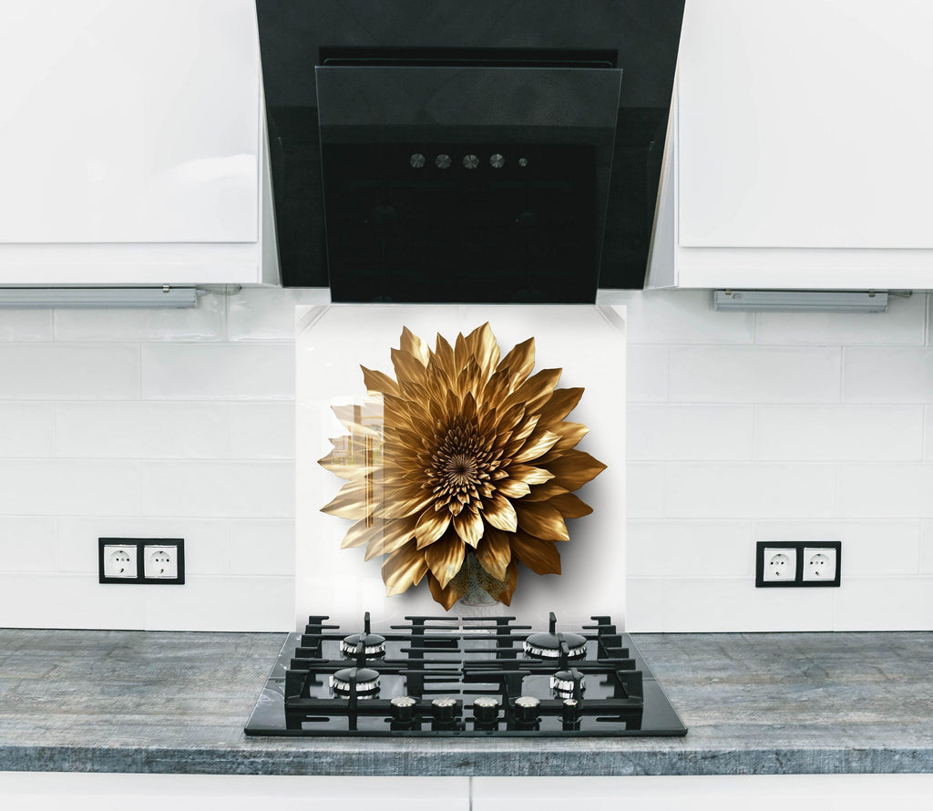 Sunflower Tempered Glass Backsplash-BacksplashArtworks
