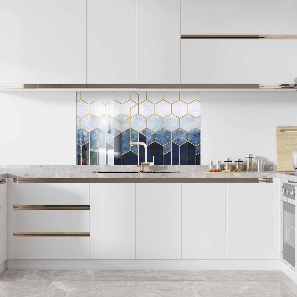 Abstract Tempered Glass Backsplash-BacksplashArtworks