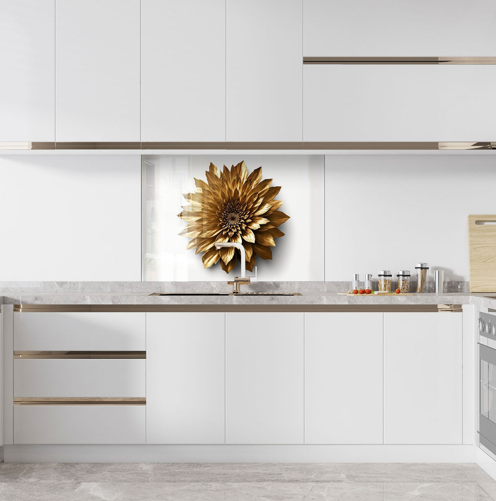 Sunflower Tempered Glass Backsplash-BacksplashArtworks