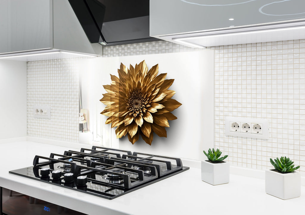 Sunflower Tempered Glass Backsplash-BacksplashArtworks