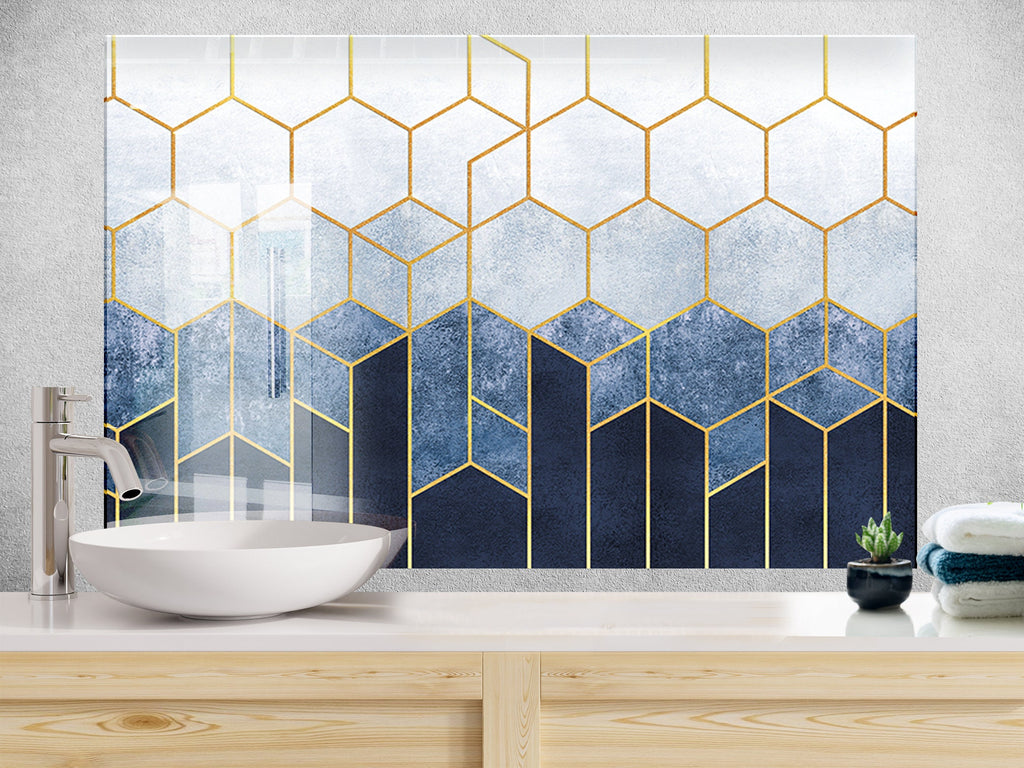 Abstract Tempered Glass Backsplash-BacksplashArtworks