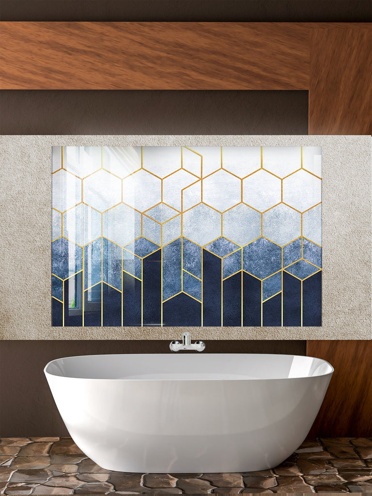 Abstract Tempered Glass Backsplash-BacksplashArtworks