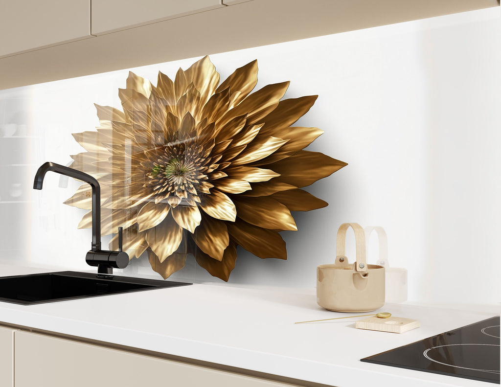 Sunflower Tempered Glass Backsplash-BacksplashArtworks
