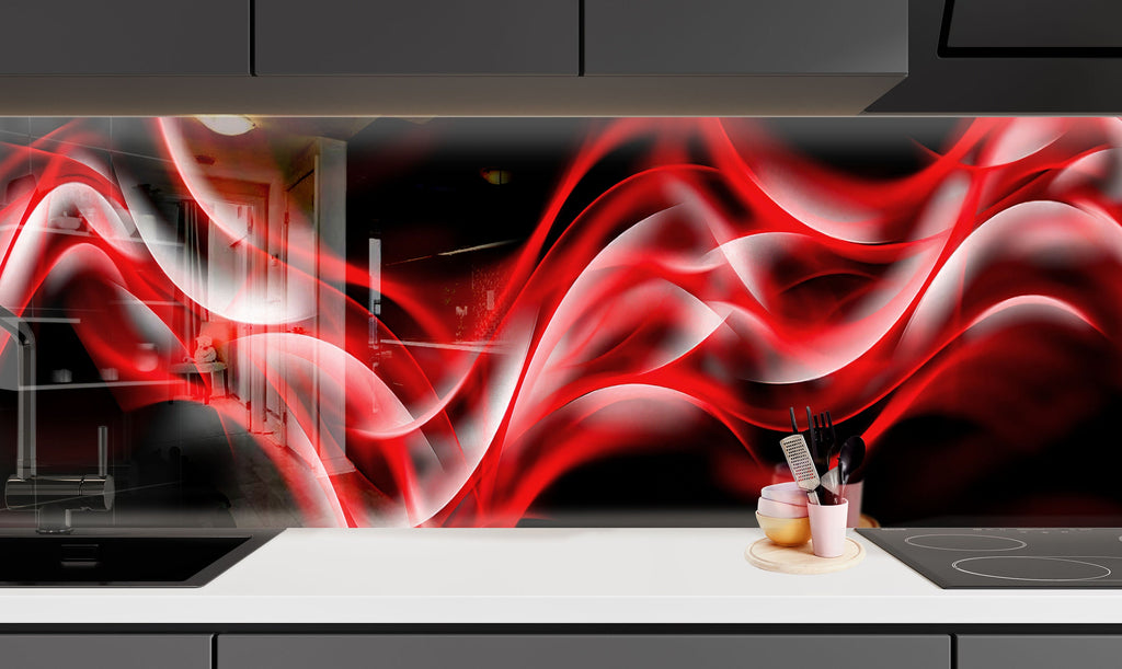 Abstract Tempered Glass Backsplash-BacksplashArtworks