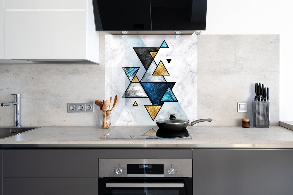 Abstract Tempered Glass Backsplash-BacksplashArtworks