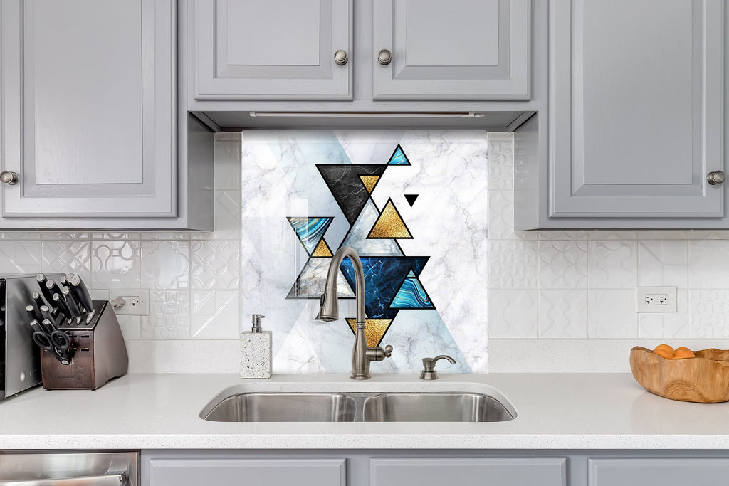 Abstract Tempered Glass Backsplash-BacksplashArtworks