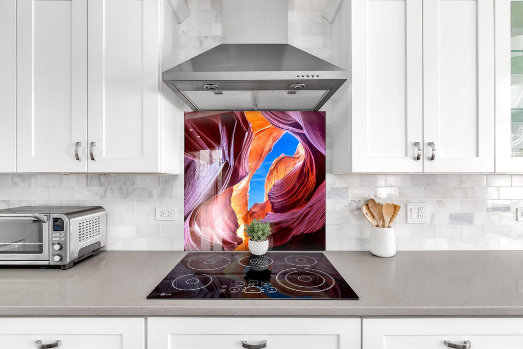 Antelope Canyon - Glass Kitchen Backsplash-BacksplashArtworks