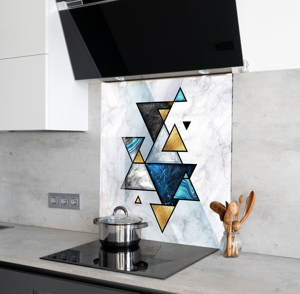Abstract Tempered Glass Backsplash-BacksplashArtworks