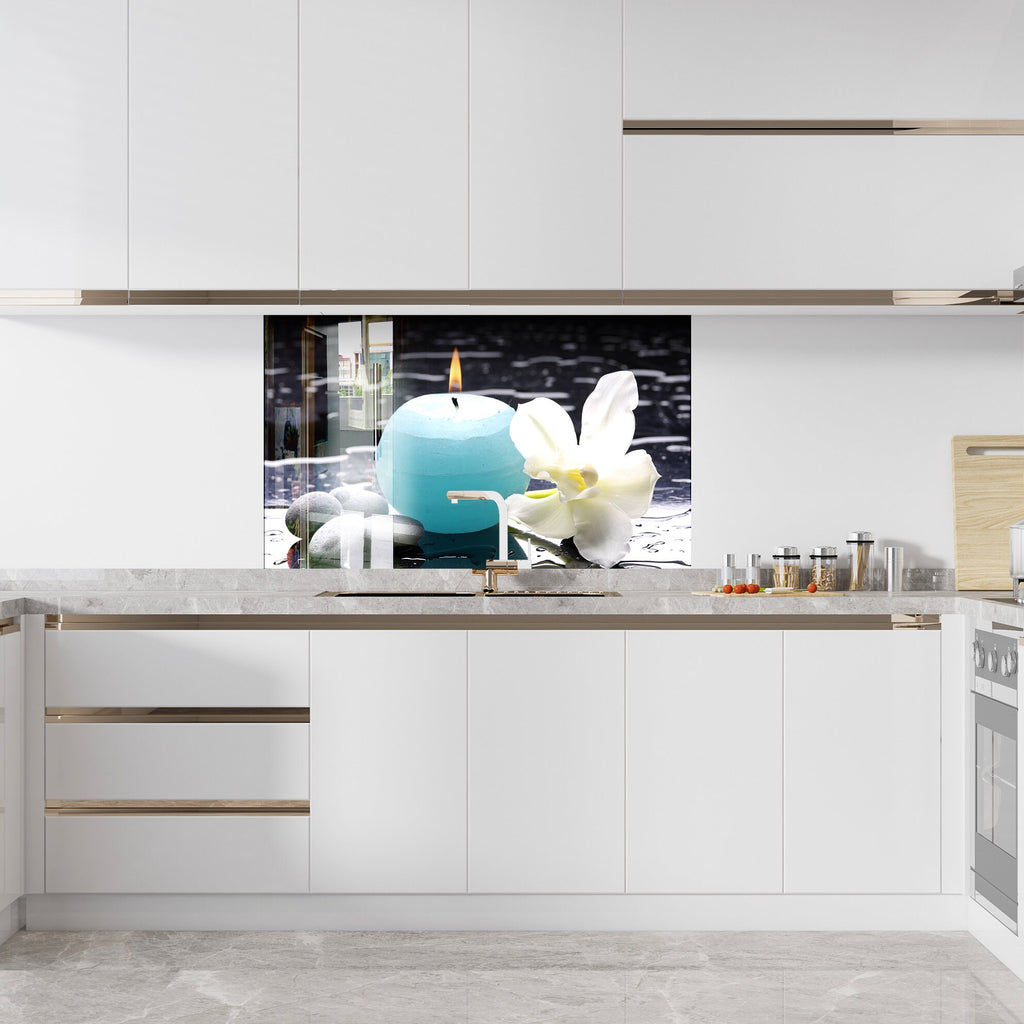 Zen Spa Stones Tempered Glass Backsplash-BacksplashArtworks
