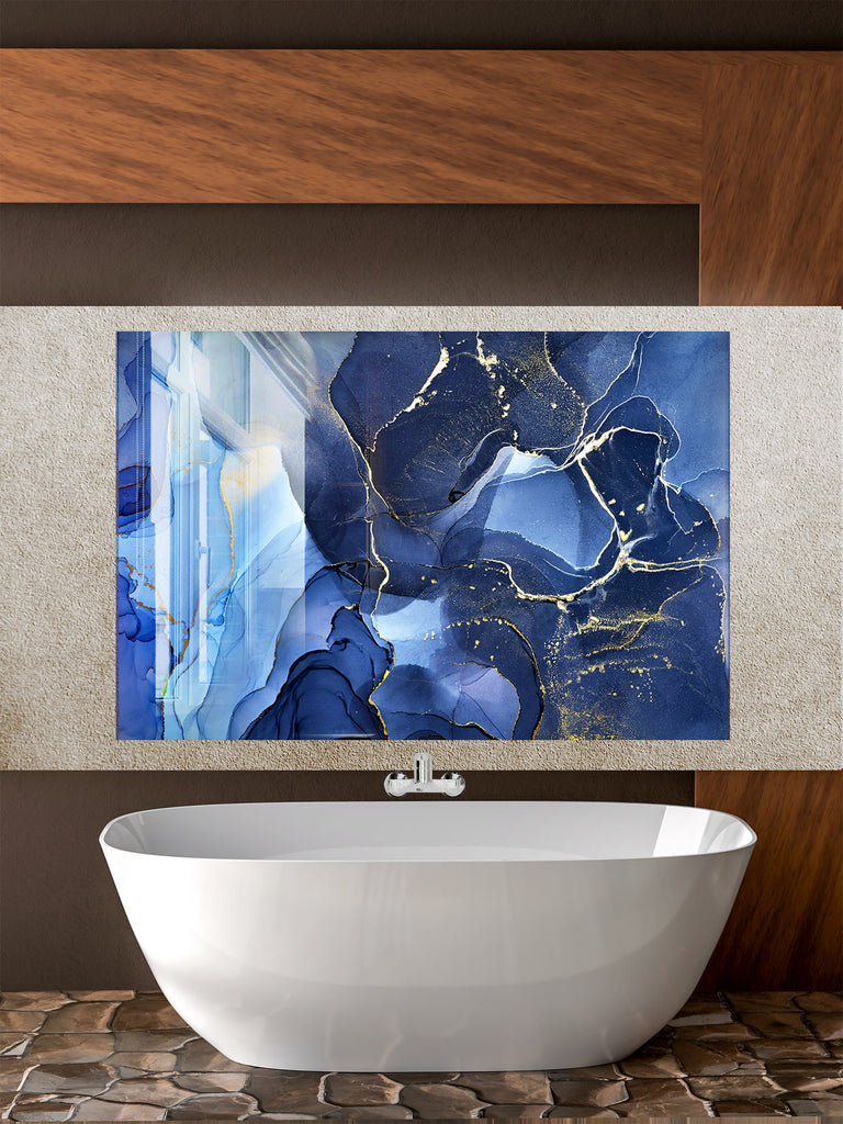 Abstract Tempered Glass Backsplash-BacksplashArtworks